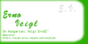 erno veigl business card